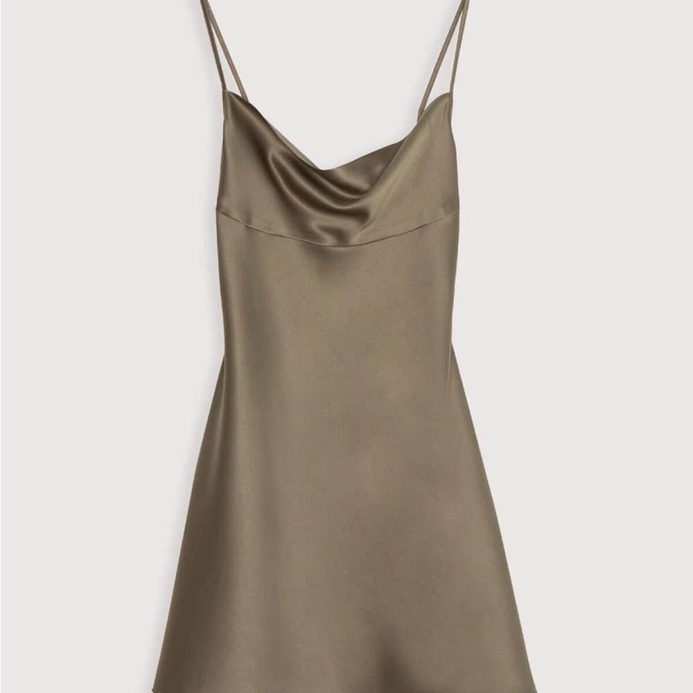 Oak + Fort Short Slip Dress - Taupe